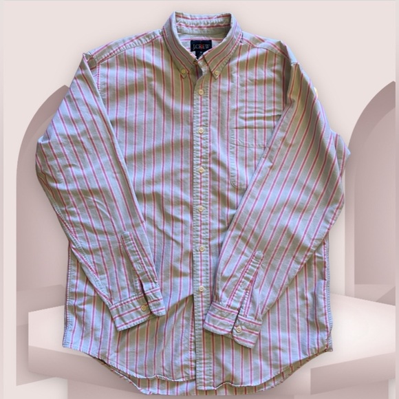 J.CREW Slim Shirt‎ Adult  Checkered Button Up Long Sleeve Pocket Mens M Cotton - Picture 3 of 16